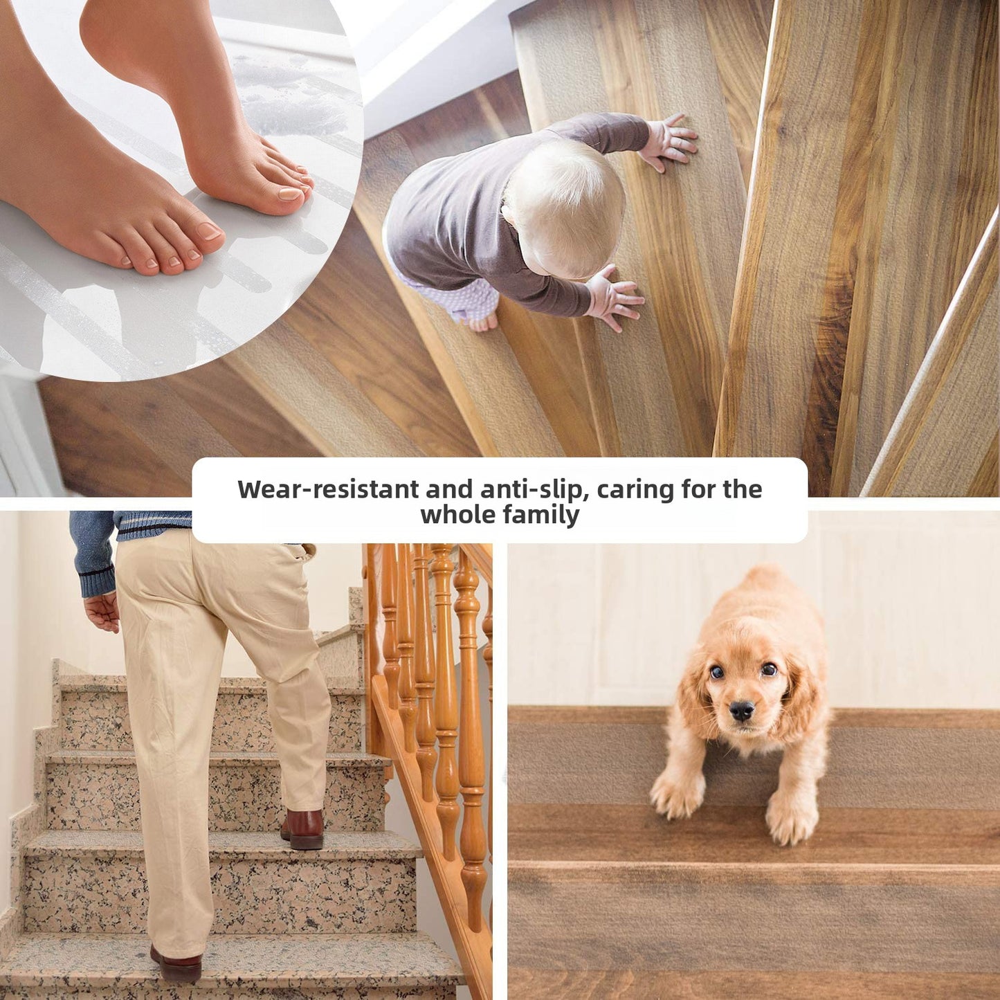 Non-slip tape strips
